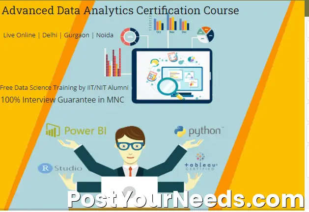 Data Analyst Course in Delhi, 110091. Certification for “Online Data Analyst Course with Placement” in Delhi NCR. [ 100% Job in MNC] “New Year Offer 2025”, Free Demo, Excel, SQL, Power BI, Tableau, Alteryx, Python Data Science and Qulik, Analytics Training Center in Delhi NCR – SLA Consultants India